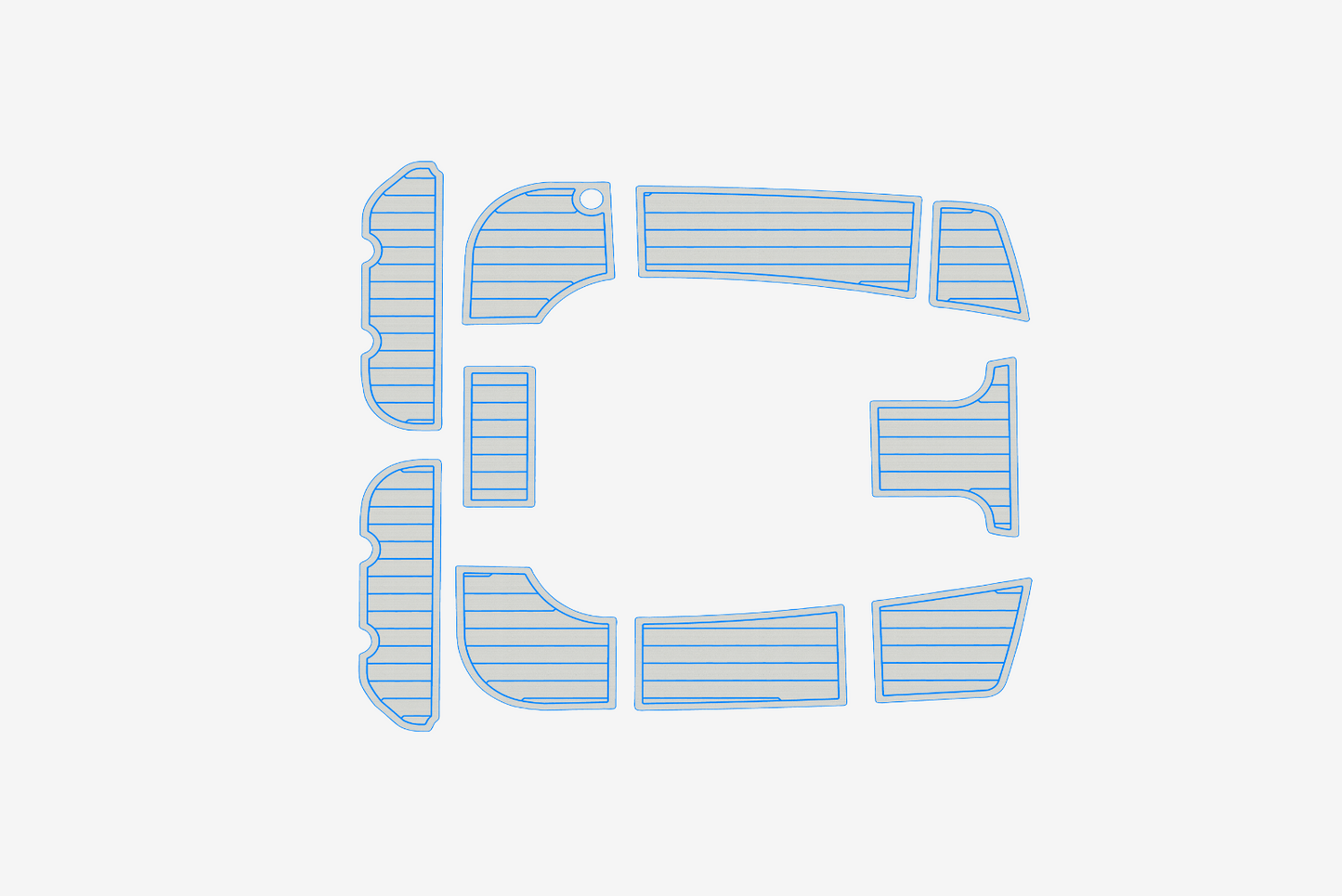 2004-2009 Hunter 38 Cockpit Swim platform 1/4"6mm EVA Foam faux floor
