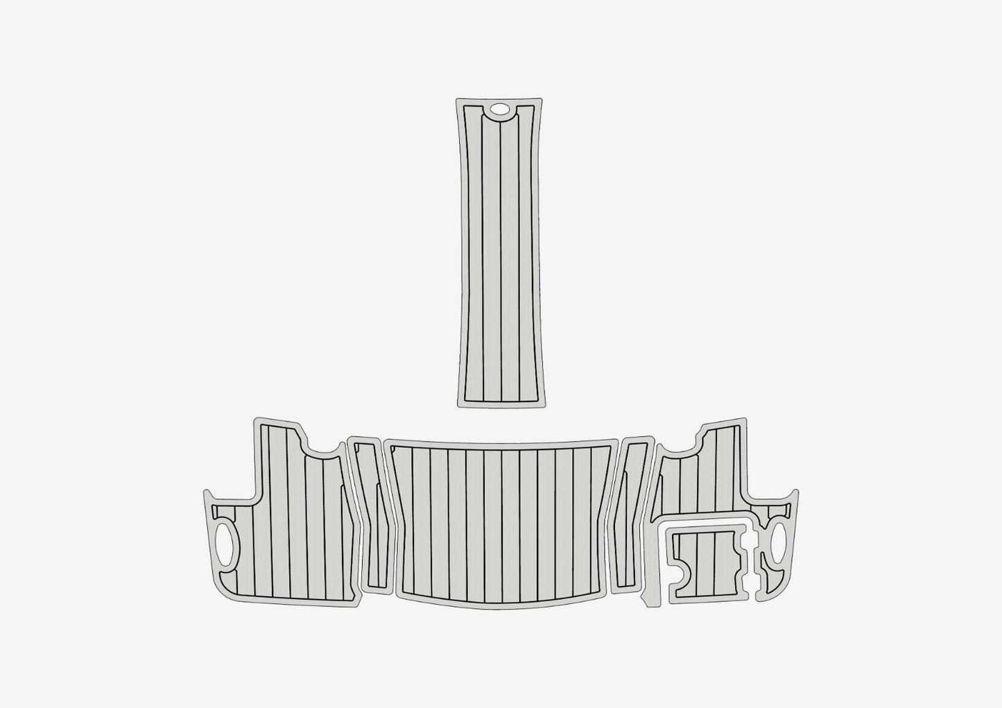 2015 Chaparral 257 SSX SP Swim platform bow 1/4"6mm EVA foam faux floor