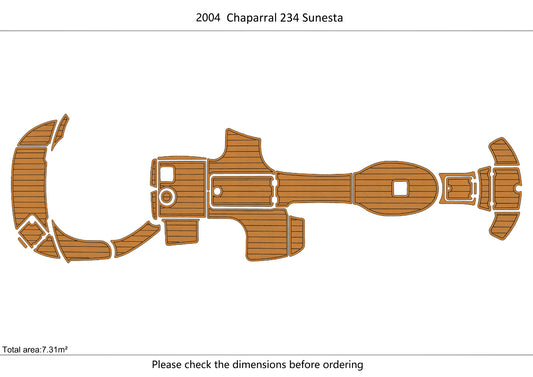2004 Chaparral 234 Sunesta Cockpit Swim platform bow 1/4"6mm EVA foam faux floor