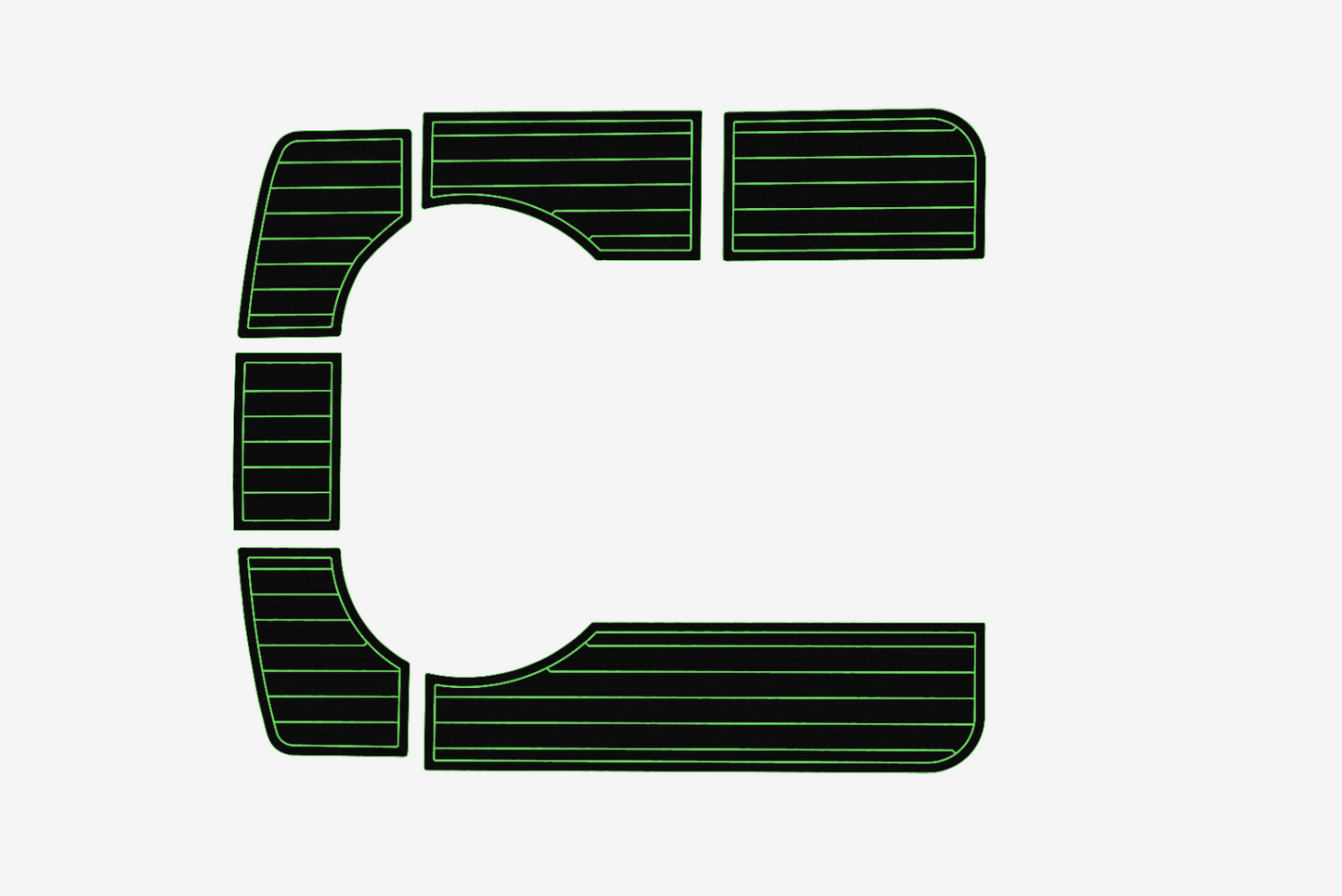 1999-2004 Beneteau 361 Cockpit 1/4"6mm EVA Foam carpet marine floor