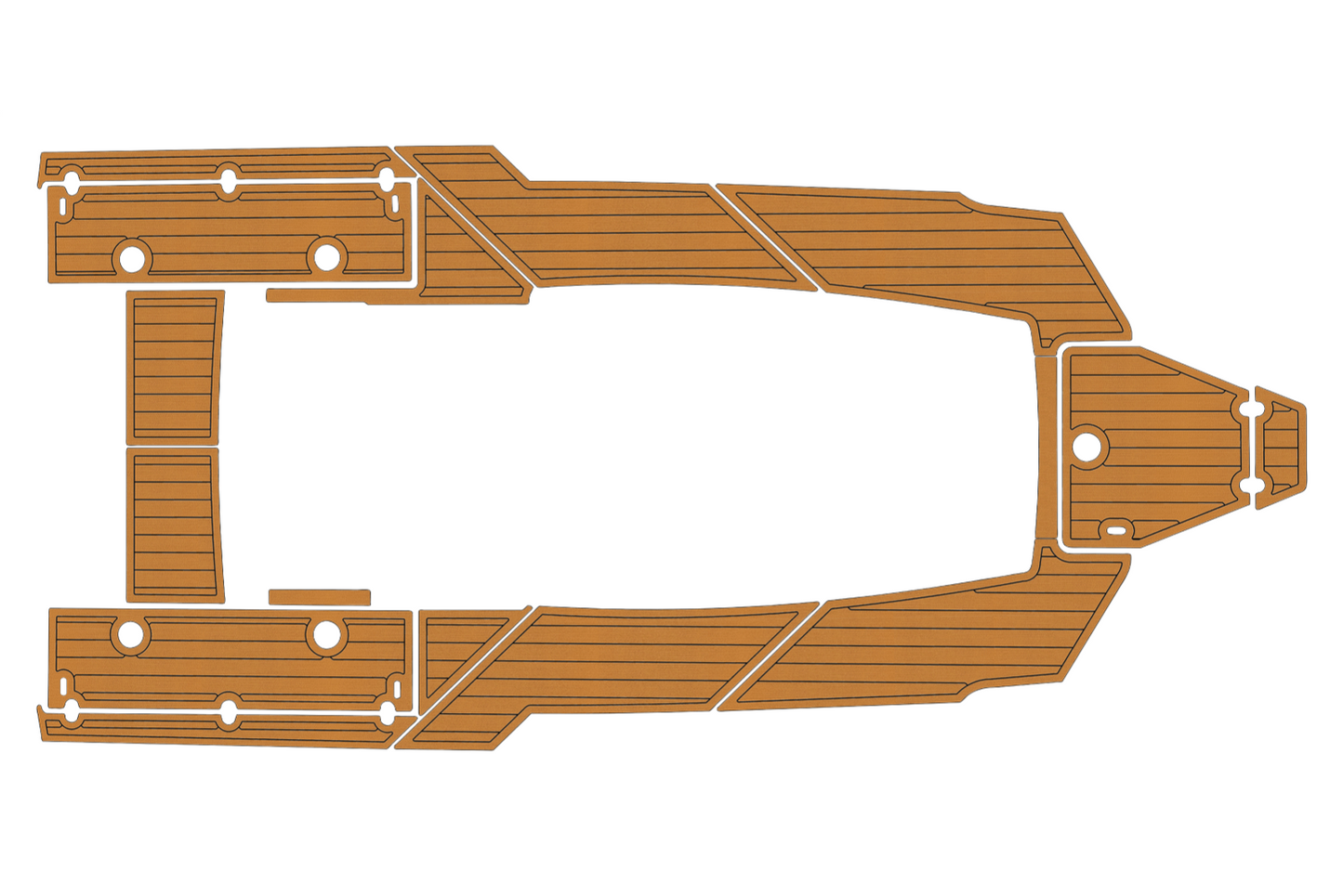 2018-2022 Blackfin 272 CC Cockpit 1/4” 6mm EVAFoam Faux teak floor