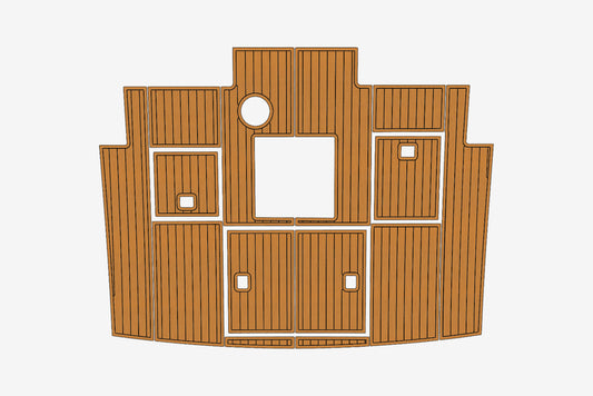 1977 Bertram 42 Caribe Cockpit 1/4" 6mm EVA Teak deck floor