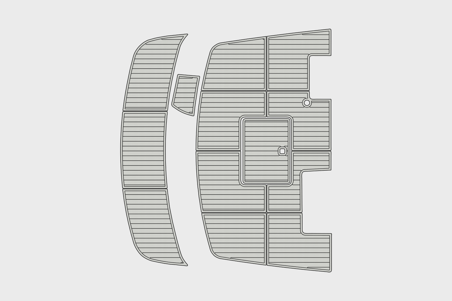 1999-2001 Nordic Tug 42 Cockpit Swim platform 1/4"6mm EVA Foam faux mat floor