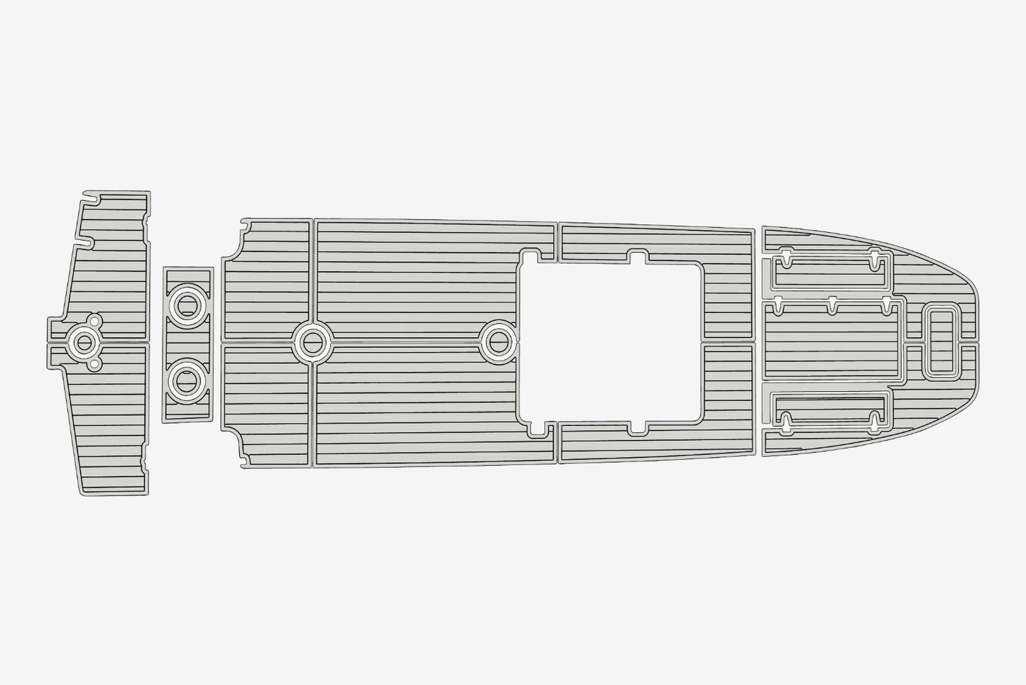 Mako 26 Cockpit Swim platform 1/4"6mm EVA Foam floor