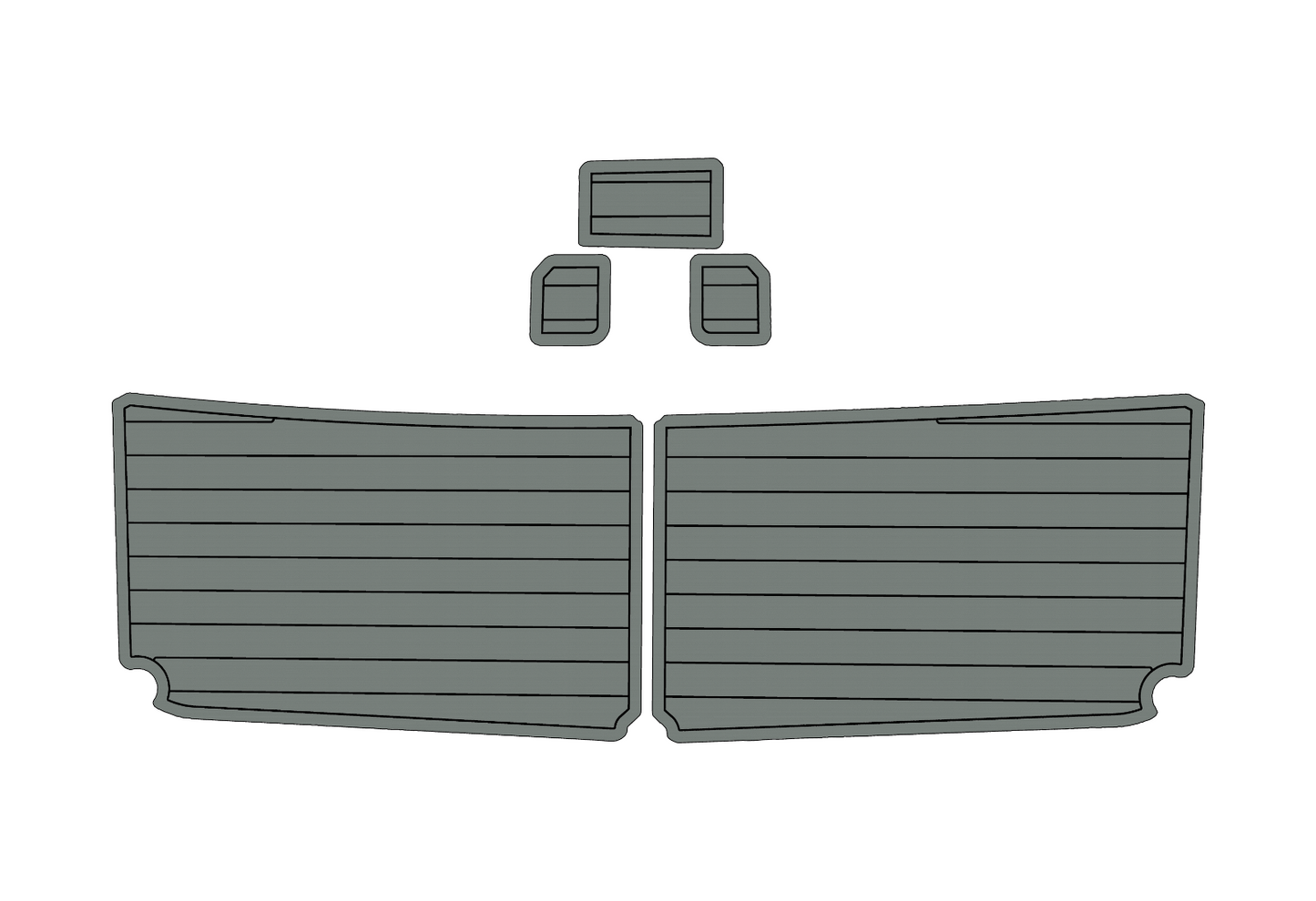 1998 Bayliner 2858 Ciera Cockpit Swim platform 1/4" 6mm EVA faux teak mat Floor
