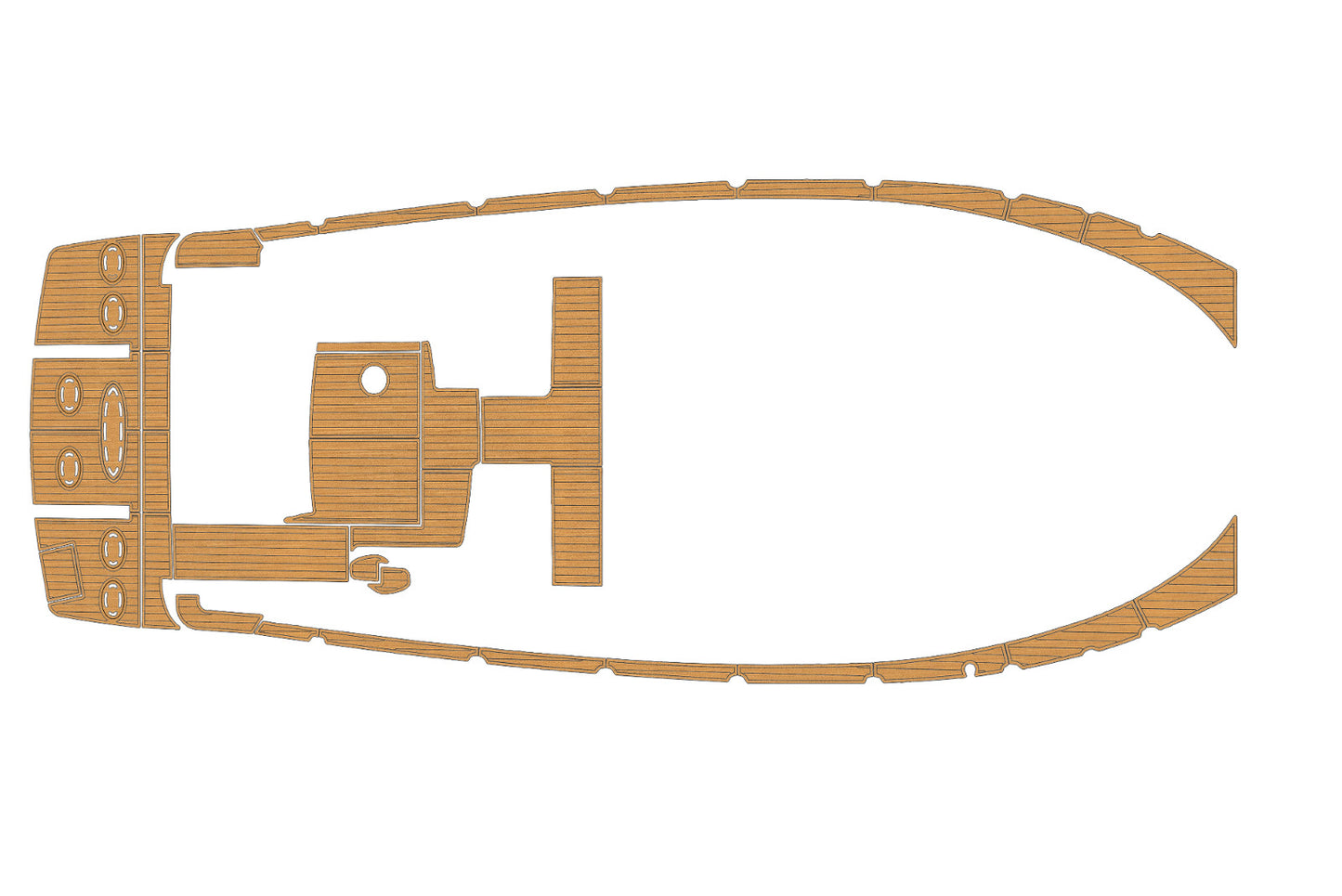 2010-2012 Sea Ray 450 Sundancer Current Marine teak deck EVA Foam Boat flooring