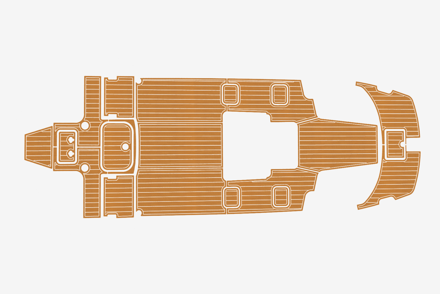 2013-2015 Carolina Cat 2300 CC Cockpit bow 1/4"6mm EVA Foam carpet marine floor