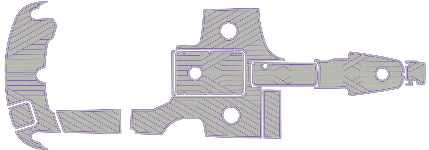 2007-2009 FORMULA 240BR Cockpit Swim platform BOW 1/4"6mm EVA foam floor