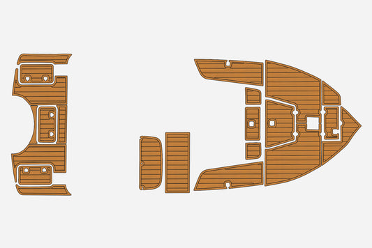 2001-2004 Bay Stealth 2230 Cockpit Swim platform 1/4" 6mm EVA Teak deck floor