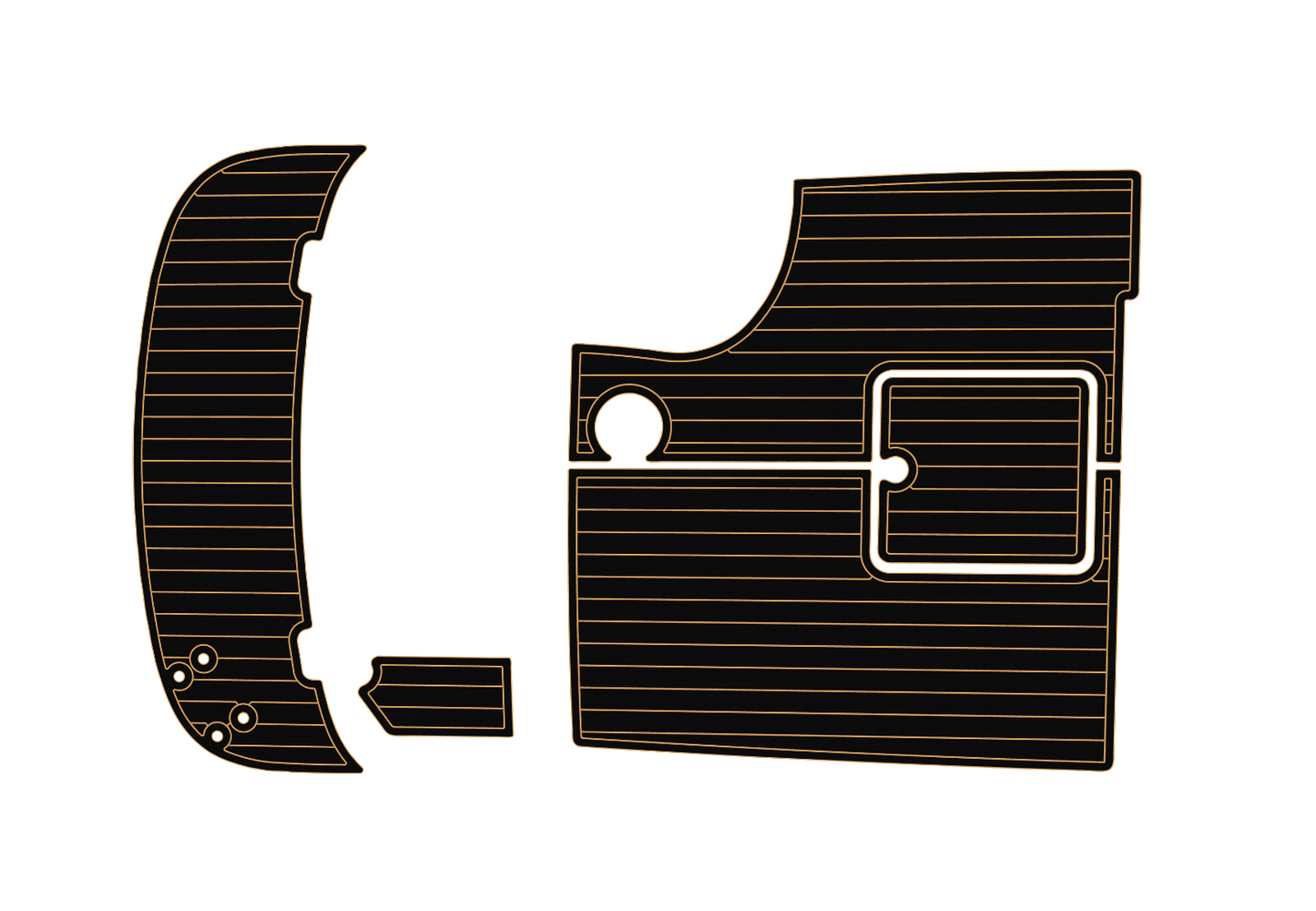 2010 Bayliner 802 A0 Cockpit Swim platform 1/4" 6mm EVA faux faom teak mat floor