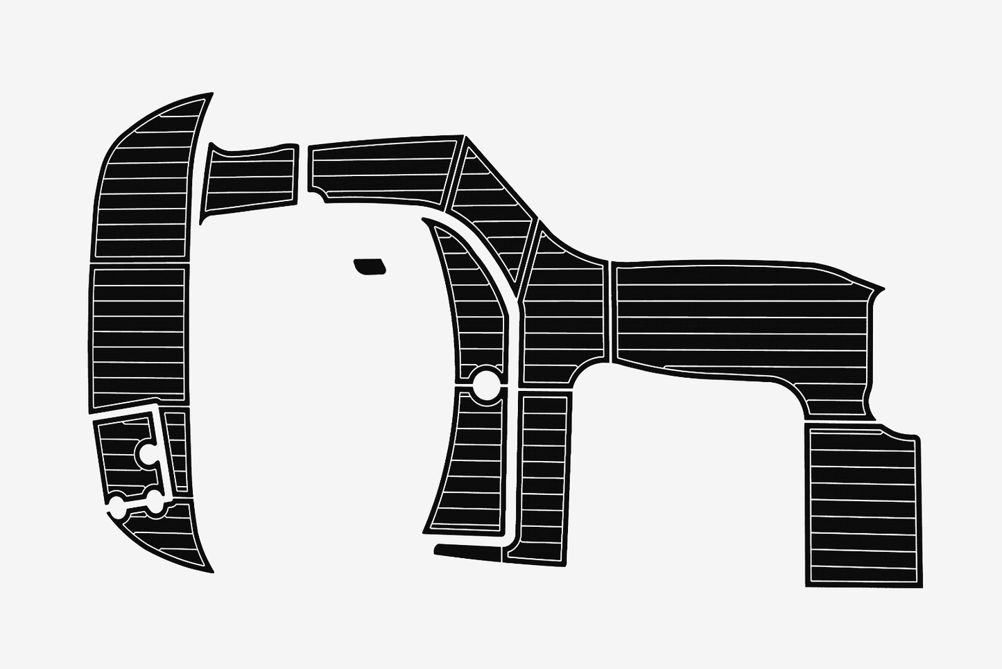 2004-2009 Crownline 270 Cockpit Swim platform 1/4"6mm EVA Foam carpet floor