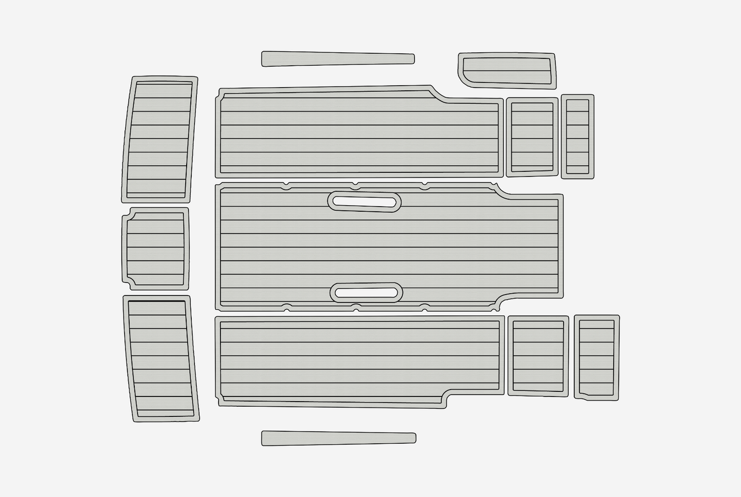 2002-2004 Formula Fastech Cockpit Swim platform 1/4" 6mm EVA faux teak mat Floor