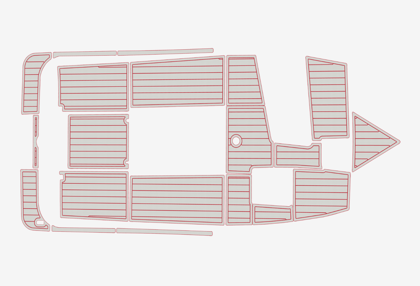 1998-2003 Malibu Response Cockpit Swim platform 1/4" 6mm EVA teak foam Floor