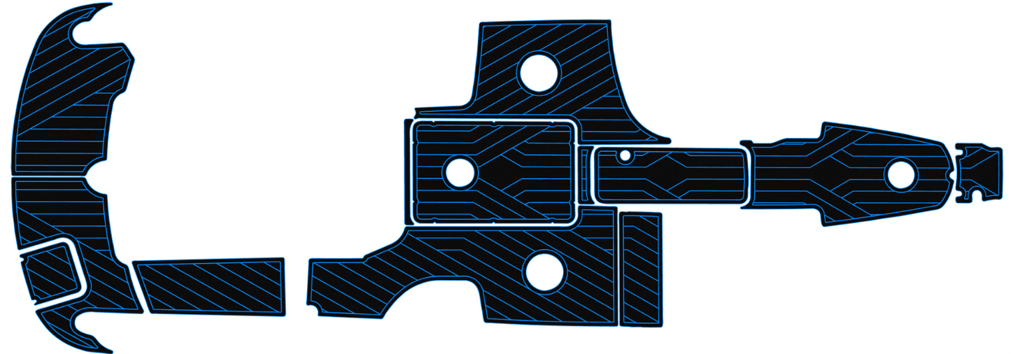 2007-2009 FORMULA 240BR Cockpit Swim platform BOW 1/4"6mm EVA foam floor