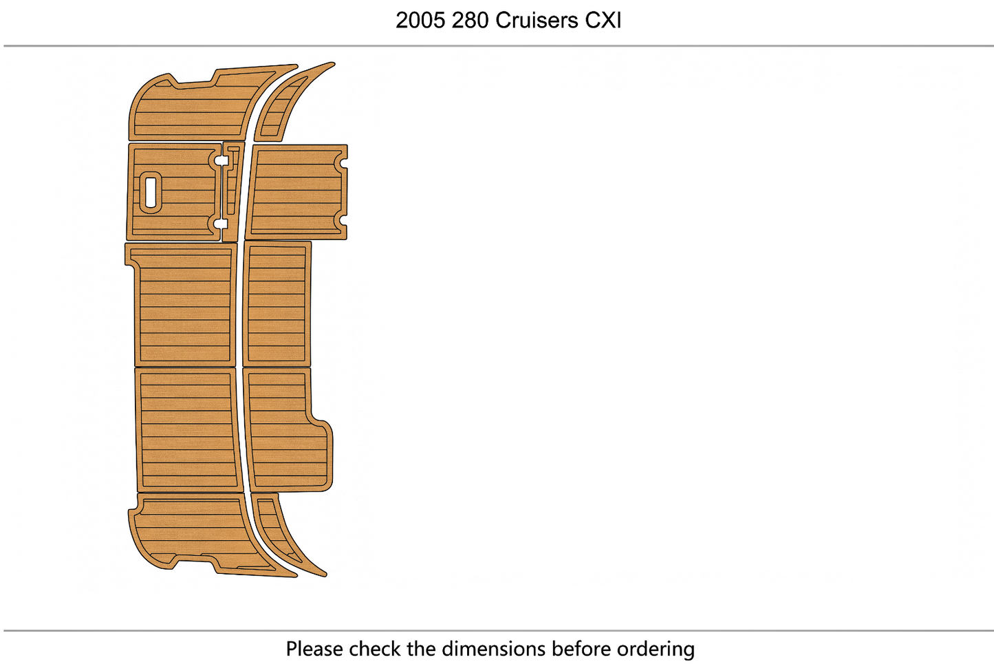 2005 Cruisers 280 CXI 2870 swim platform 6mm EVA Foam Faux teak floor