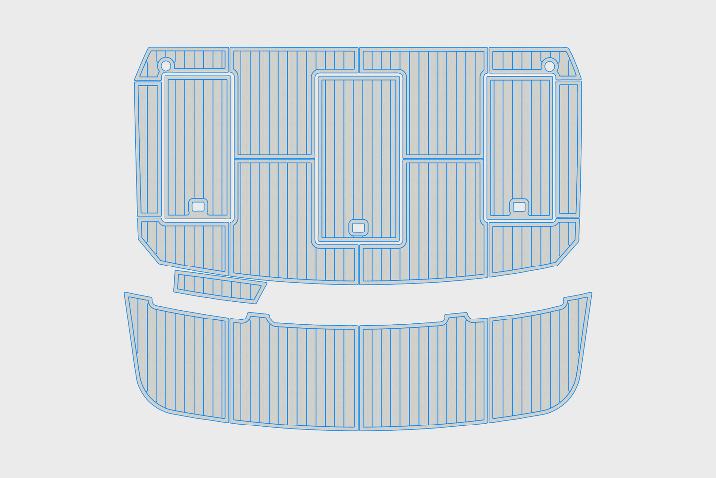 1986-1988 Carver 36 Mariner Cockpit Swim platform 1/4"6mm EVA Foam carpet floor