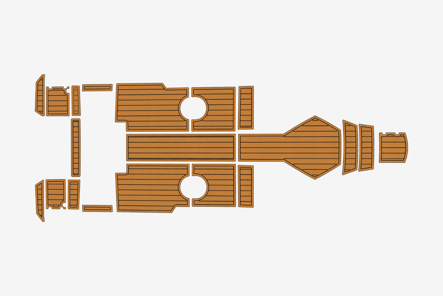 2022 AMT 190 BR Cockpit Swim platform 1/4" 6mm EVA Teak deck floor