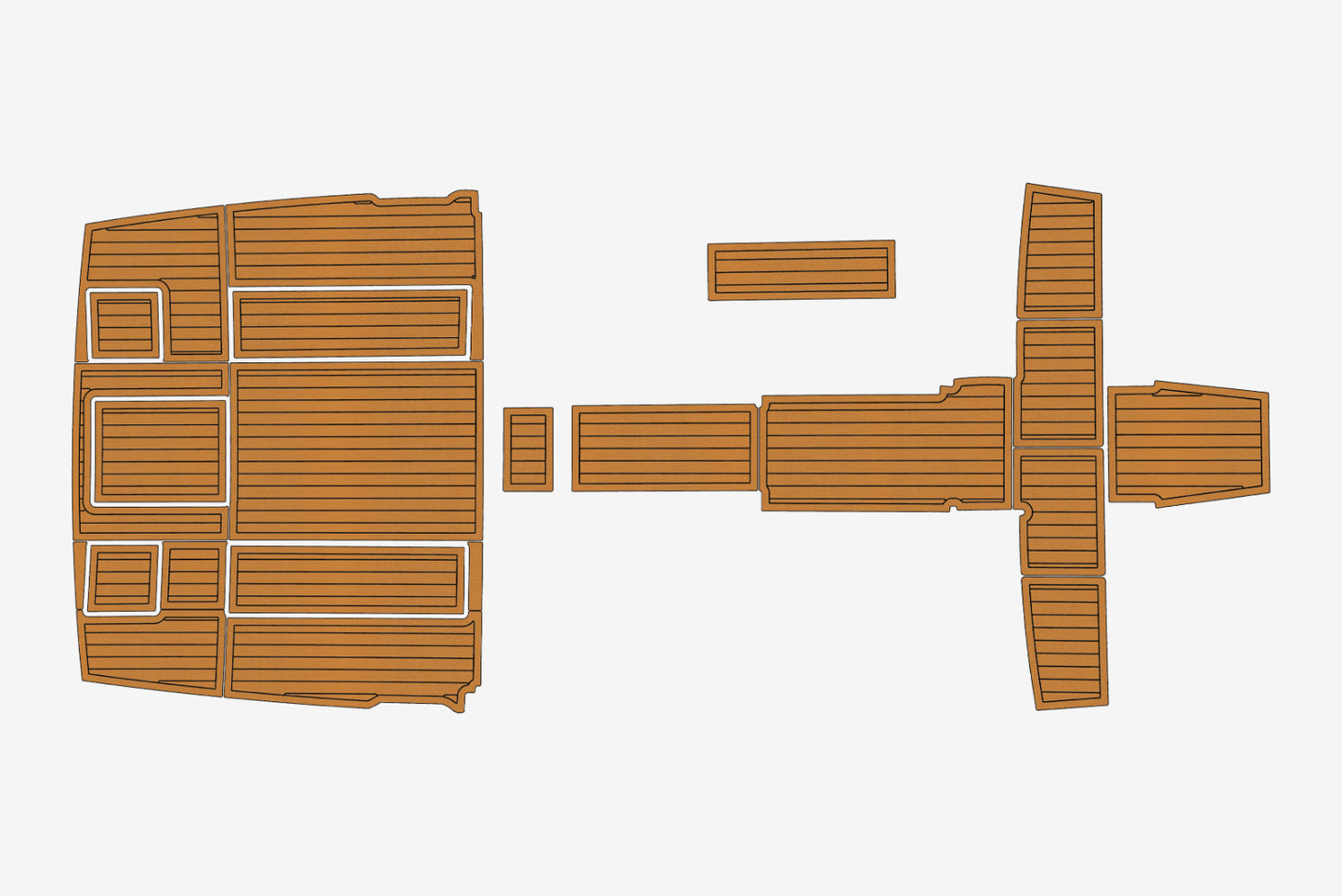 1981 Bertram 31 Cockpit 1/4" 6mm EVA Teak deck floor