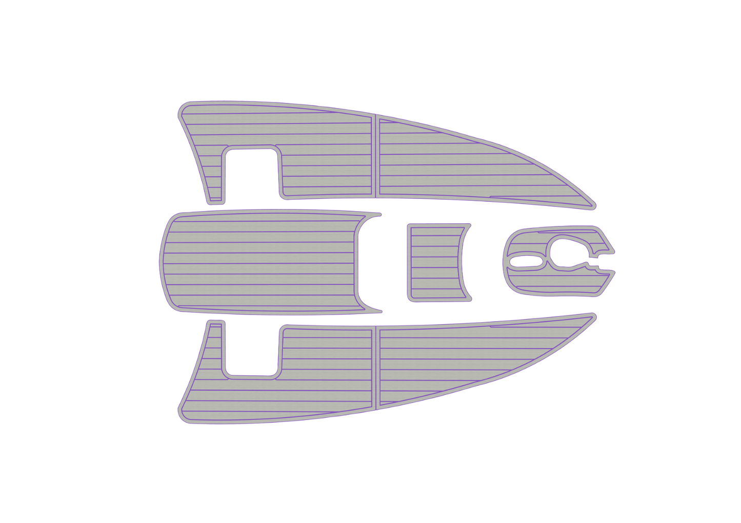 2000-2009 Bayliner 2855 Upper Deck Cockpit 1/4" 6mm EVA faux teak mat floor