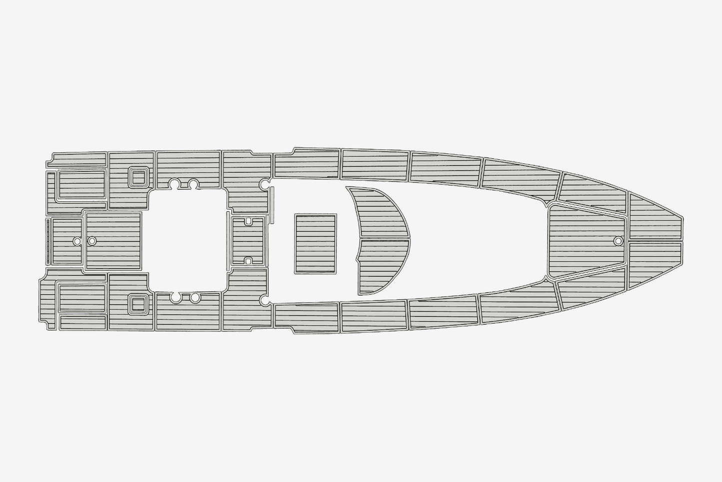 2022 Contender 39 FA Cockpit 1/4"6mm EVA Foam carpet marine faux mat floor