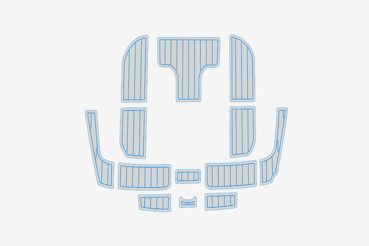 2008-2013 Hunter 45ds Cockpit Swim platform 1/4"6mm EVA Foam floor
