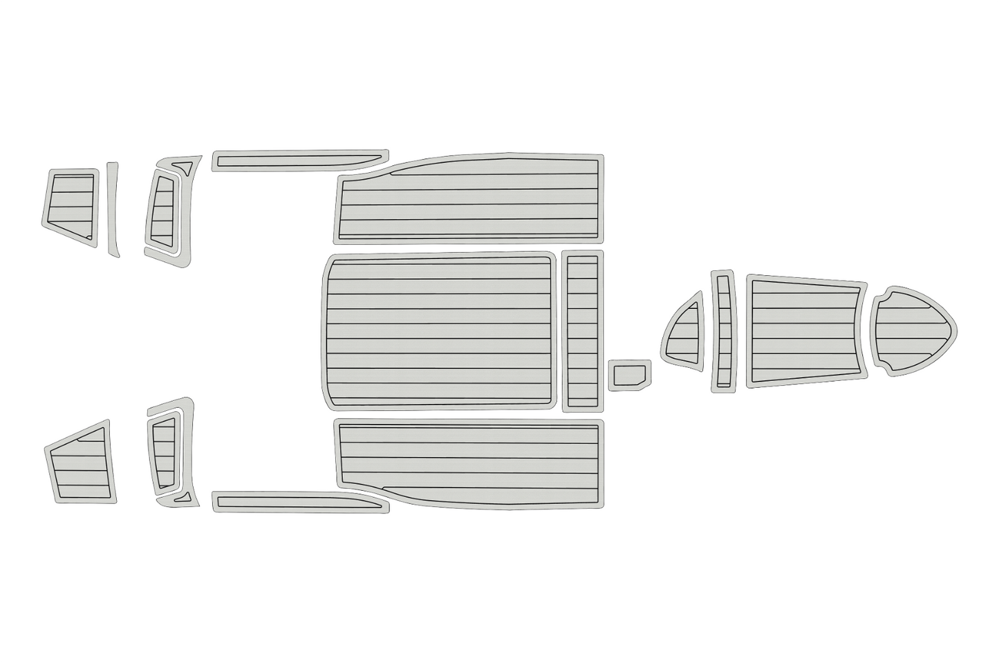 1999-2009 Flipper 630 DC Cockpit Swim platform 1/4"6mm EVA foamfloor
