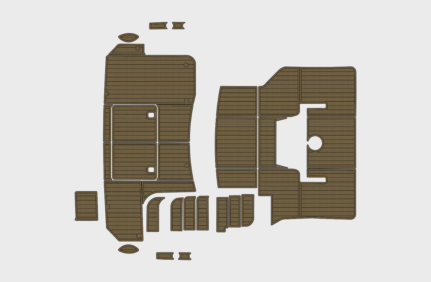 2004-2008 Silverton 38 Sport Bridge Cockpit 1/4"6mm EVA Foam faux mat floor
