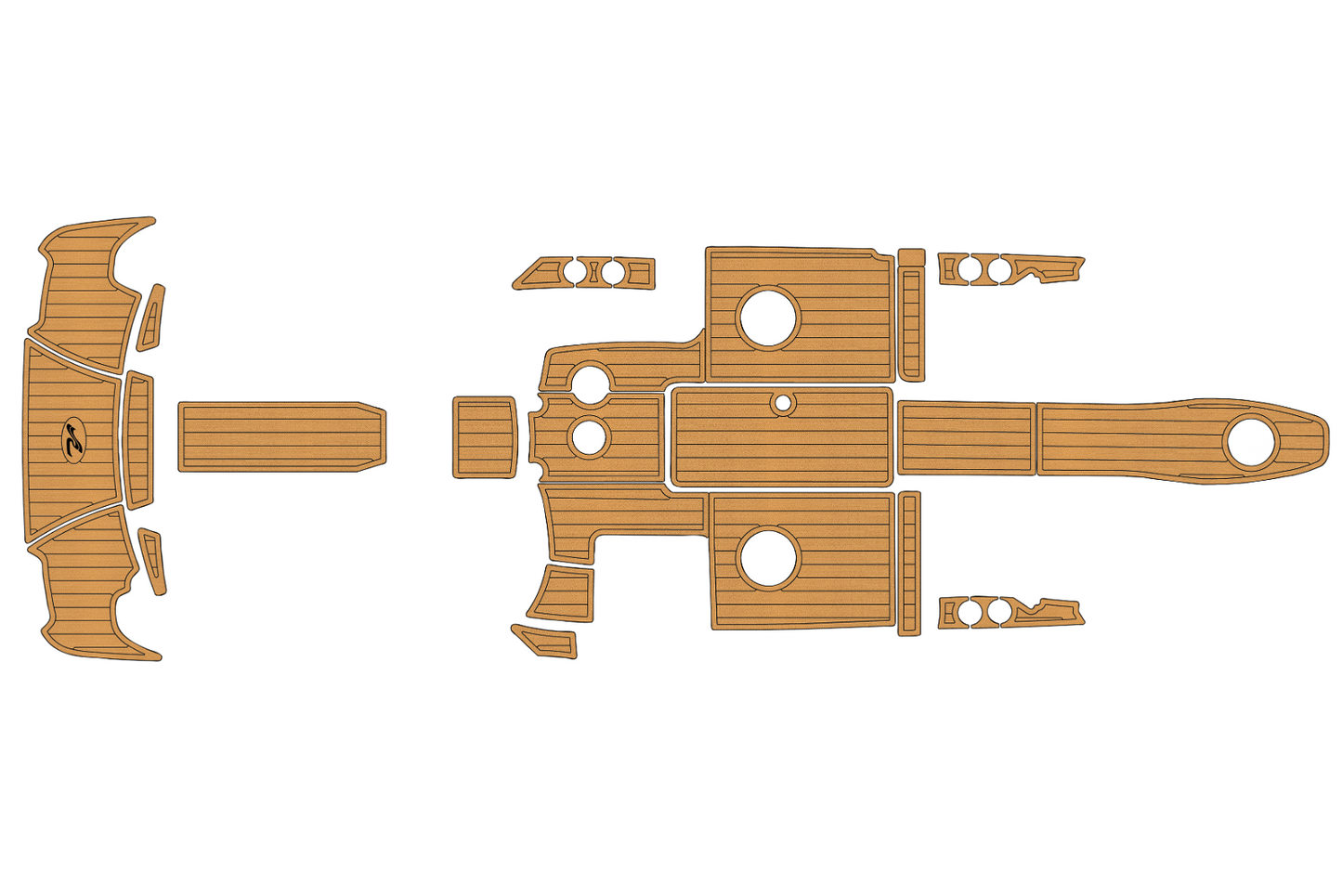 2006-2015 searay 250 SLX swim platform & cockpit 6mm EVA Foam fAUX TEAK floor