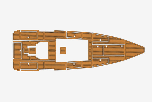 2012 Blackwater 36 Anti-slip mat Custom EVA teak marine deck flooring