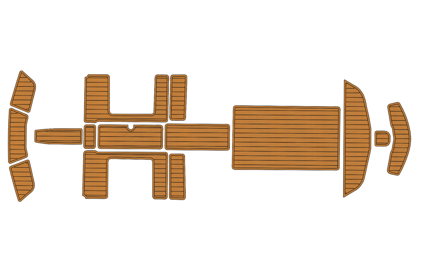 2018 Cobra 270 Pyth Cockpit Swim Platform bow 1/4" 6mm EVA Teak Deck faux floor