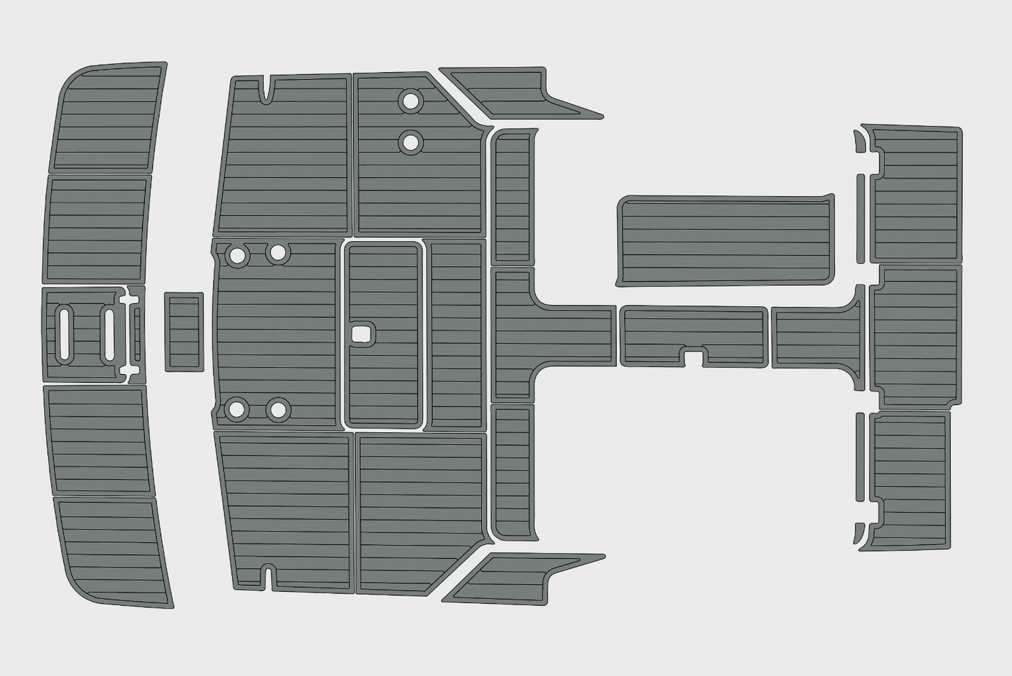2002-2004 Tiara 29 Coronet Cockpit Swim platform 1/4"6mm EVA Foam floor
