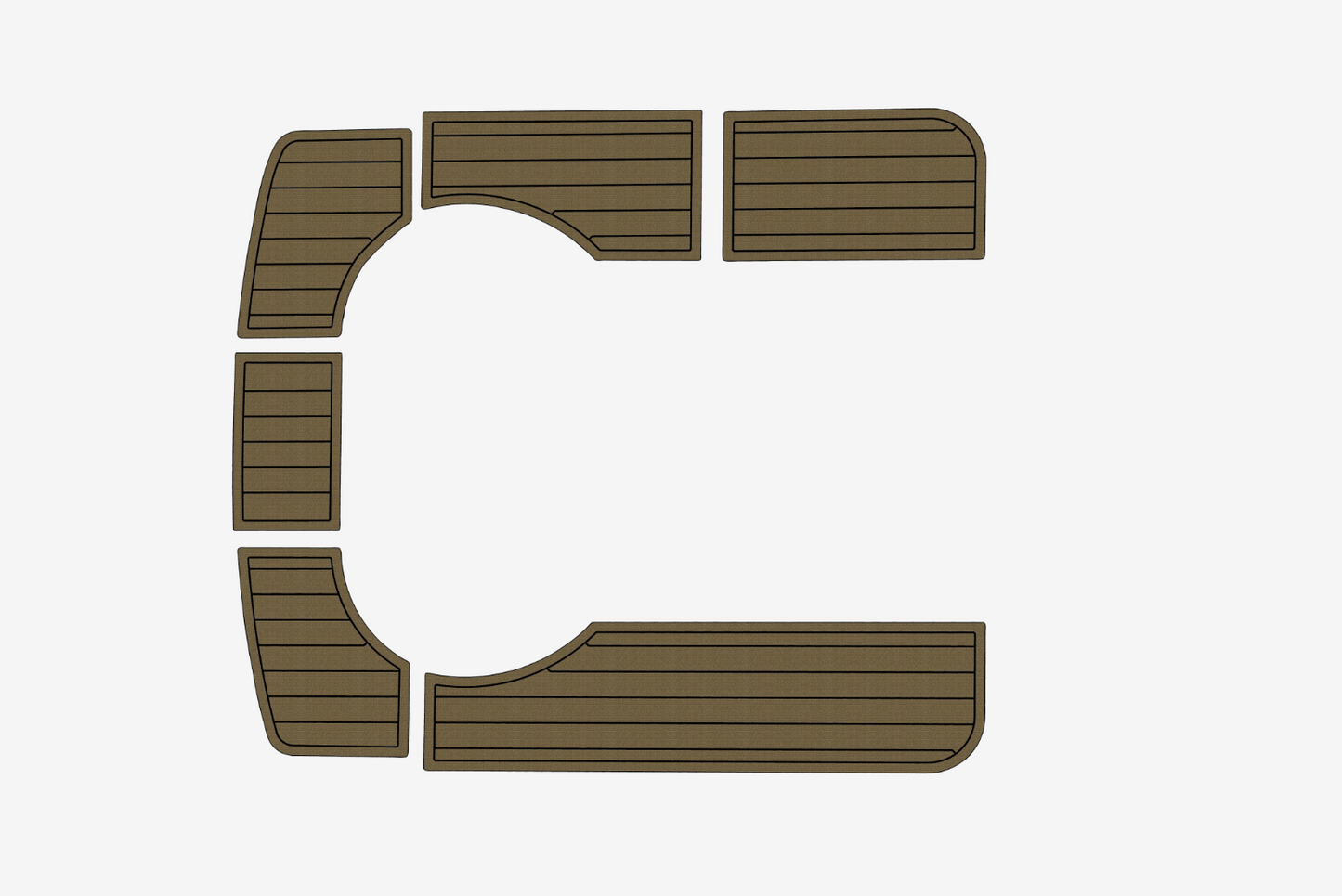 1999-2004 Beneteau 361 Cockpit 1/4"6mm EVA Foam carpet marine floor