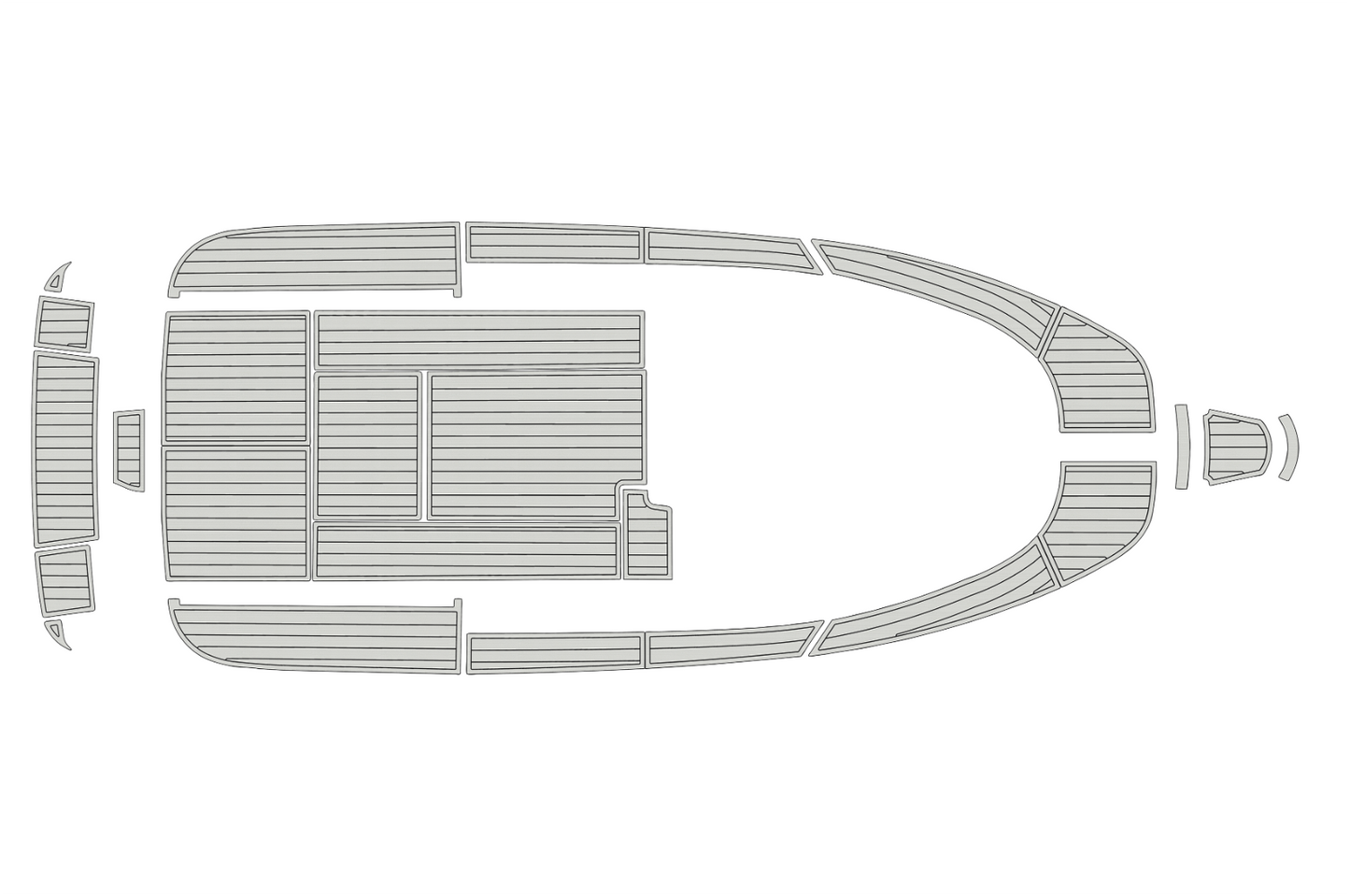 2007-2009 Aquador 25 WAE Cockpit Swim platform bow 1/4"6mm EVA foam faux floor