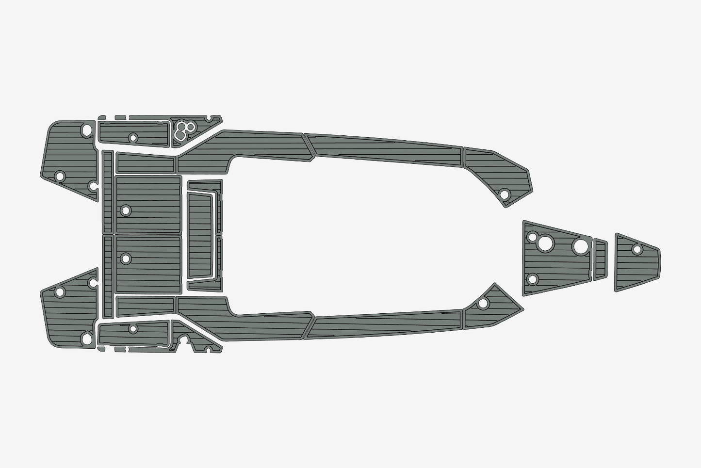 2021 Axopar 28 Cockpit Swim platform 1/4"6mm EVA Foam floor