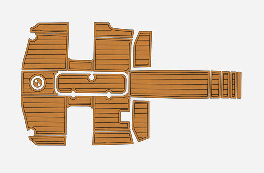 2011 Checkmate 2000 BRX Cockpit Swim Platform 1/4" 6mm EVA Teak Deck floor