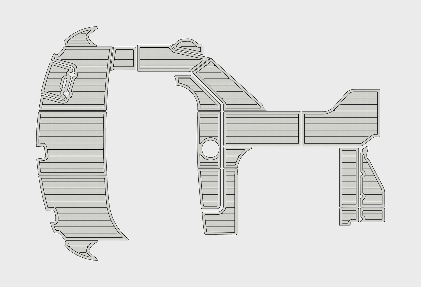 2009-2015 Rinker 340 Express Cruiser Cockpit Swim platform 1/4"6mm EVA mat floor