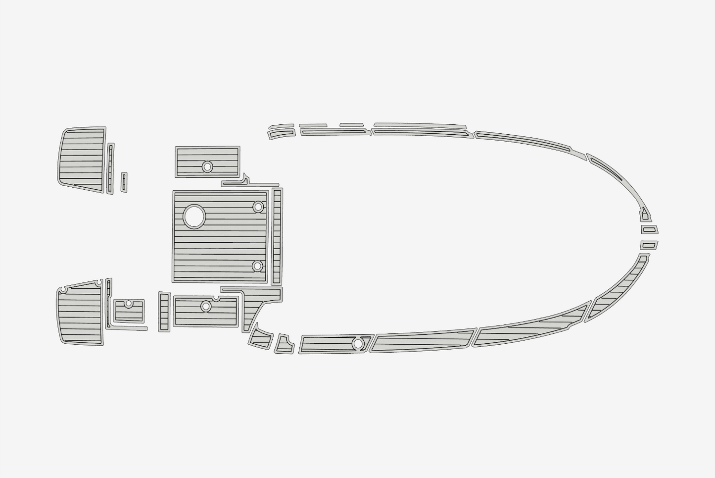 2022 Beneteau Antares 8 Cockpit SP BOW 1/4"6mm EVA foam faux MAT floor