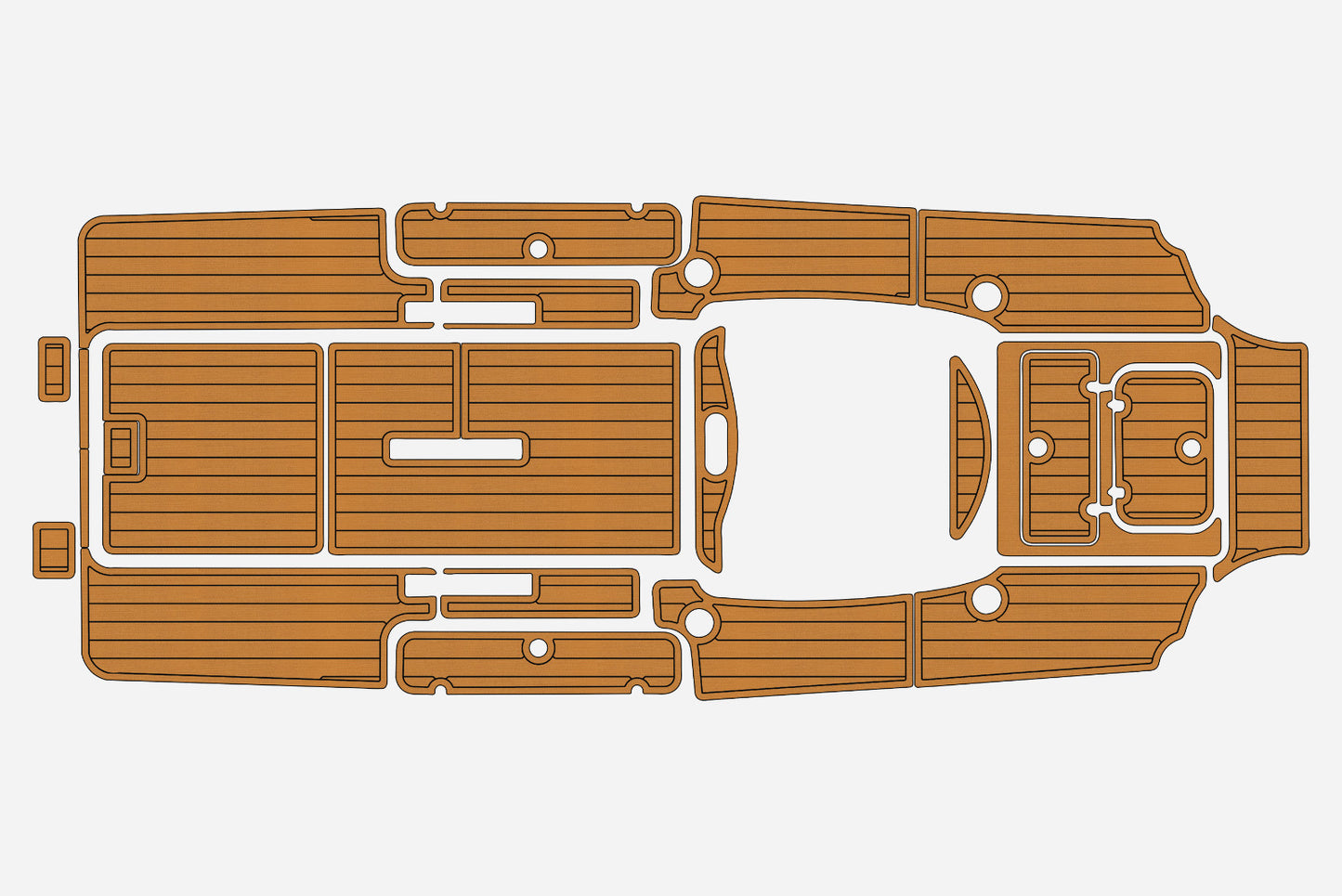 2009 Glasstream 328 SCX Anti-slip mat Custom EVA faux teak marine deck flooring