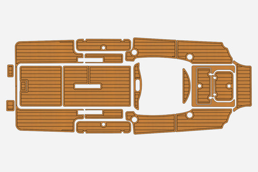 2009 Glasstream 328 SCX Anti-slip mat Custom EVA faux teak marine deck flooring