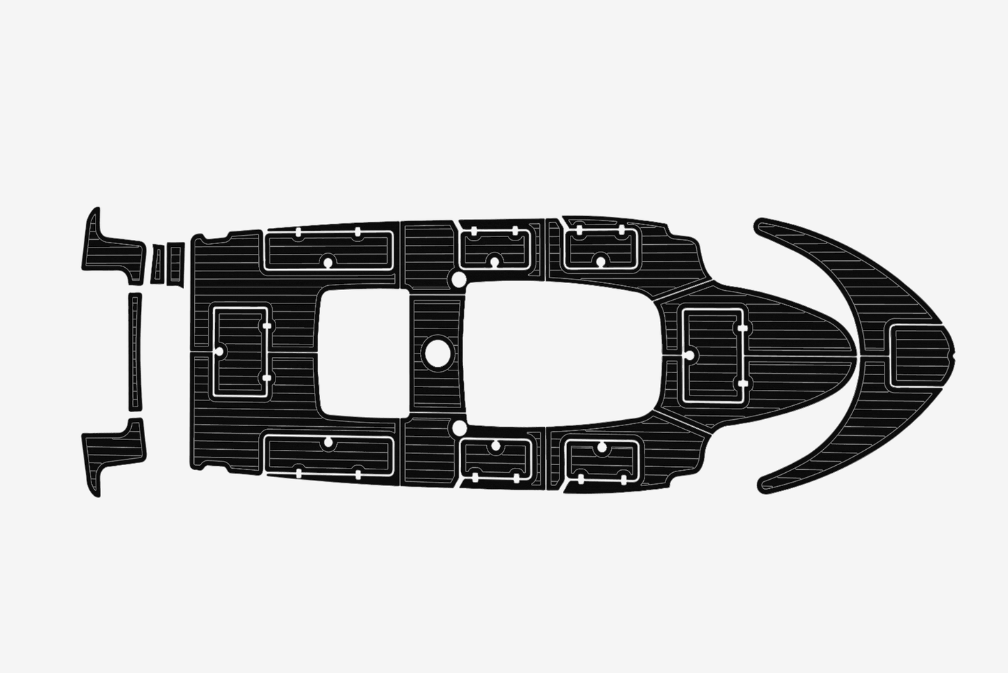 2007-2009 Chris Craft 29 Cockpit Swim platform 1/4"6mm EVA Foam faux mat floor