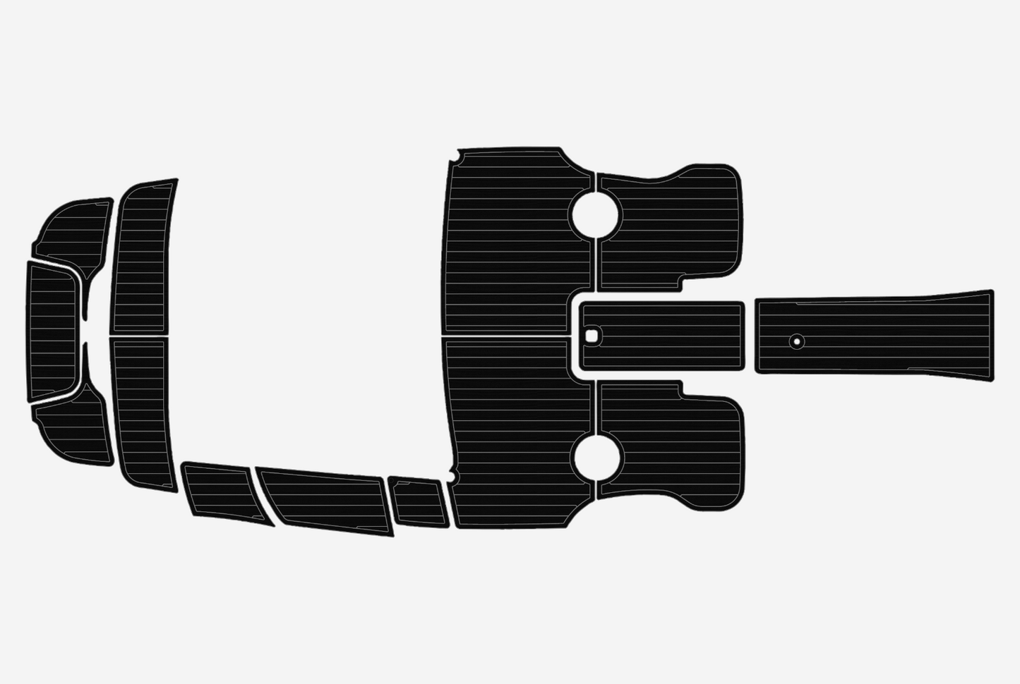 2010-2016 Cobalt 210 WSS Cockpit Swim platform bow 1/4"6mm EVA foam fuax floor