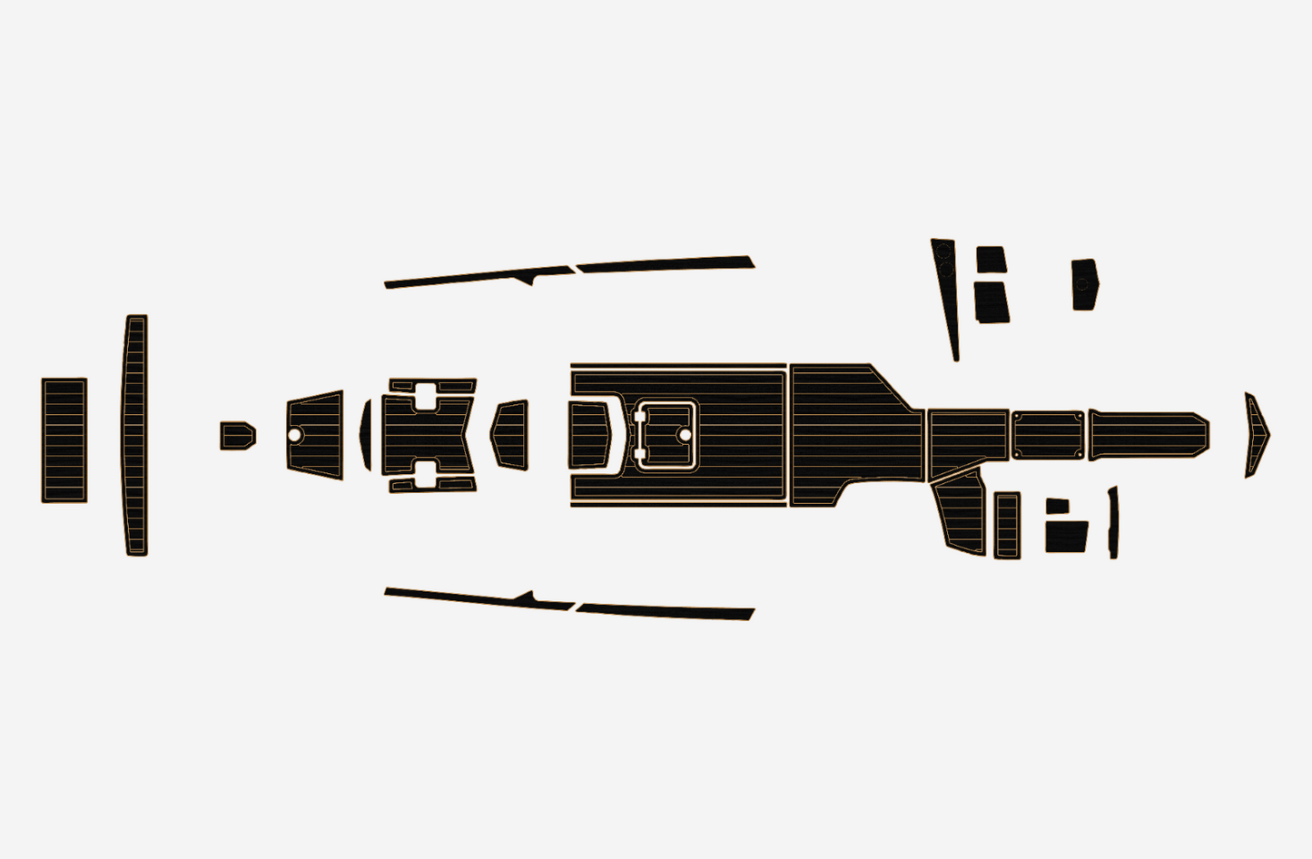 2019 TIGE ZX5 Cockpit BOW 1/4"6mm EVA foam faux Non-Slip MAT Marine floor