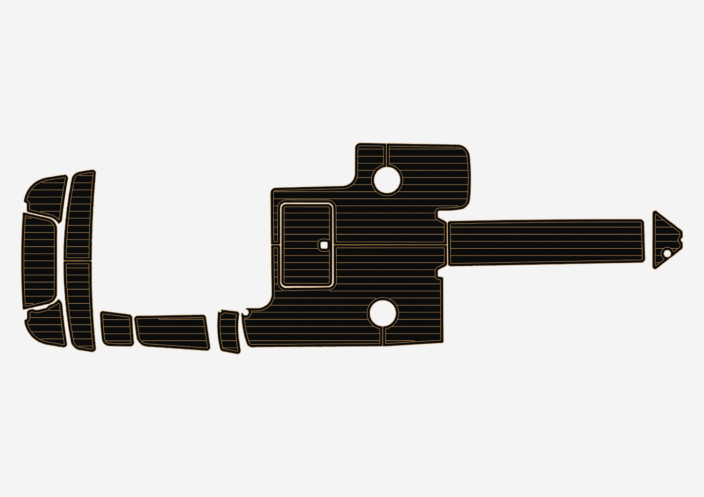 2011-2014 Cobalt 232 WSS Cockpit Swim platform 1/4"6mm EVA foam faux mat floor