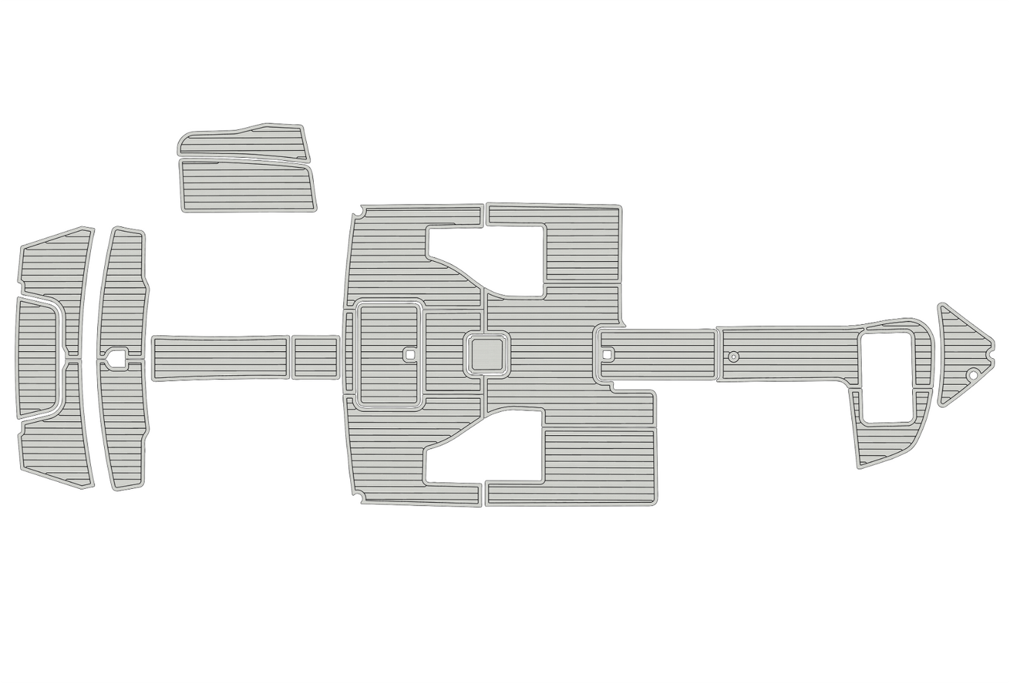 2012-2016 Cobalt 296 Cockpit Swim platform bow 1/4"6mm EVA foam faux mat floor