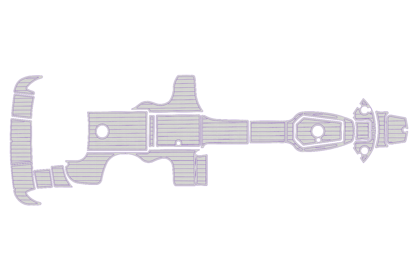 2002-2007 Sea Ray 270 Sundeck Cockpit Swim platform 1/4"6mm EVA foam faux floor
