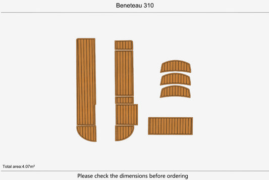 Beneteau 310 Anti-slip mat Custom EVA teak marine deck flooring