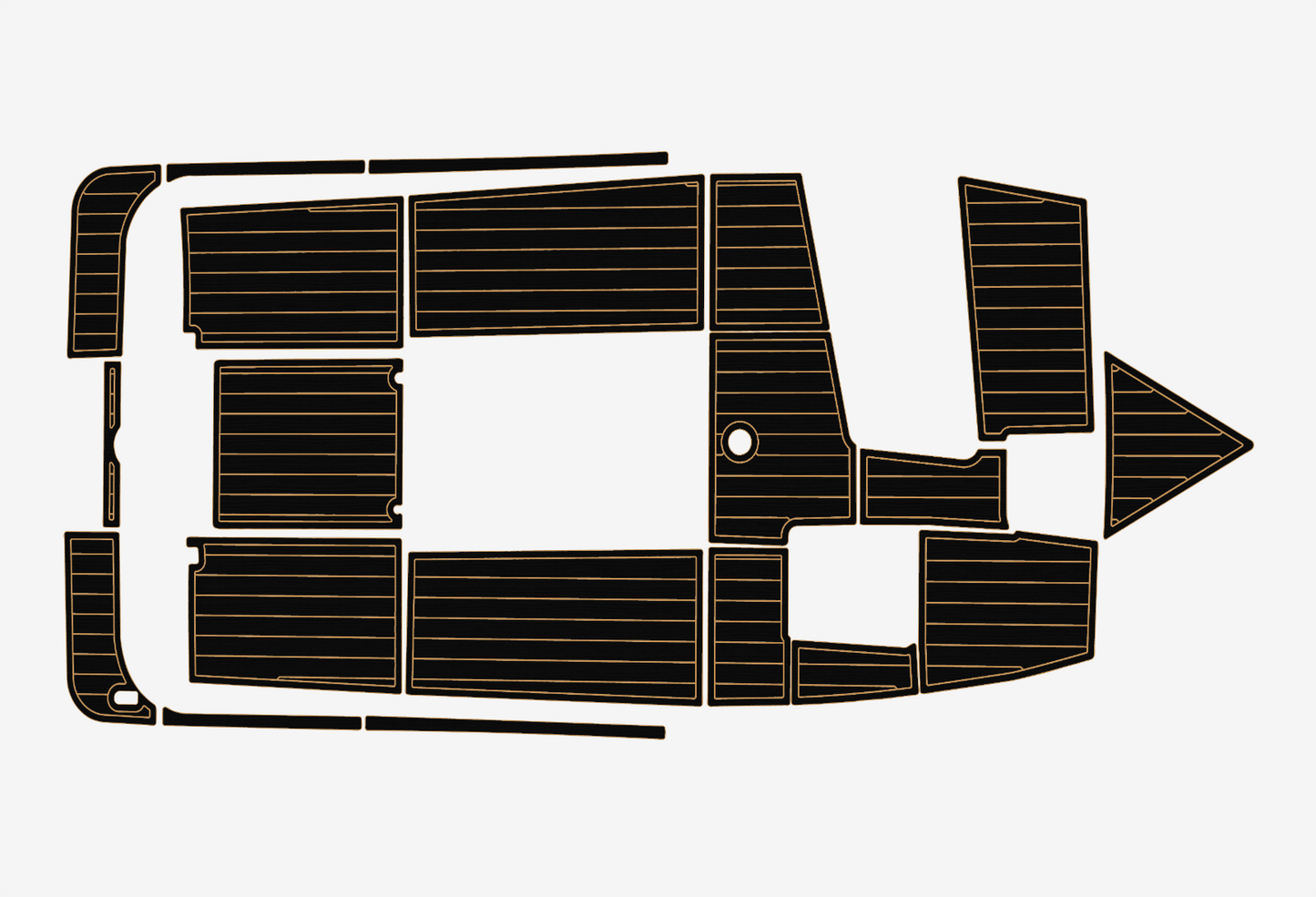 1998-2003 Malibu Response Cockpit Swim platform 1/4" 6mm EVA teak foam Floor