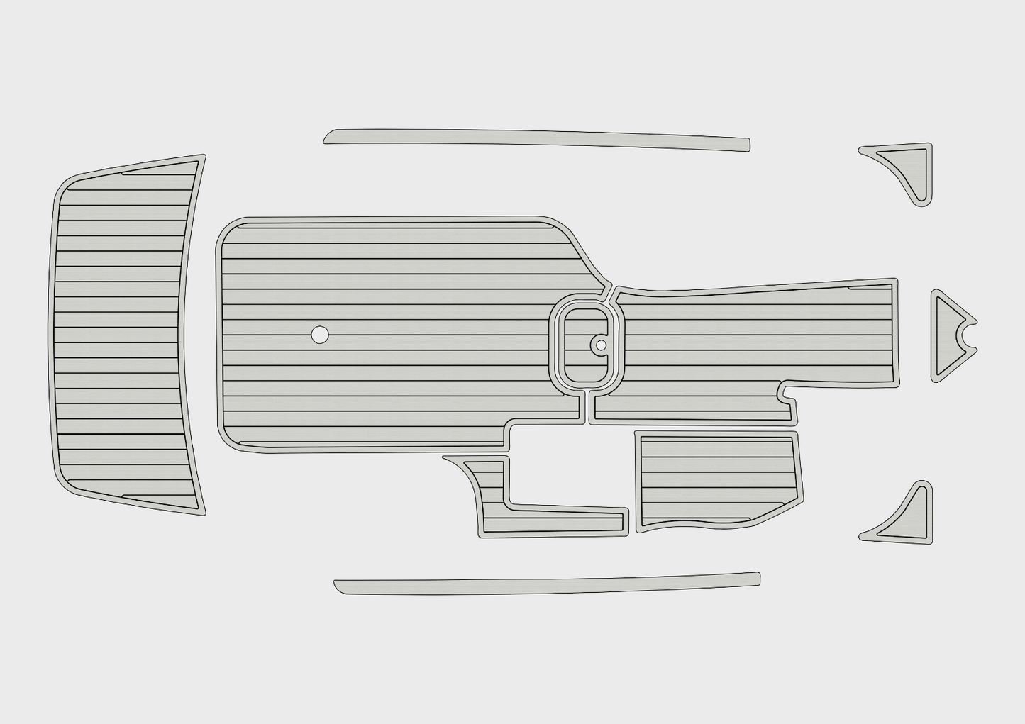 2008 Malibu 23 lsv Cockpit Swim platform 1/4" 6mm EVA faux teak mat Floor