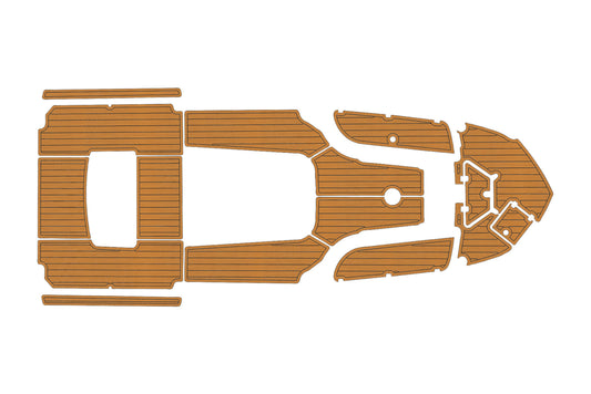 2021 Nauticstar 252 Hybrid Cockpit swimming platform 6mm faux teak floor mat