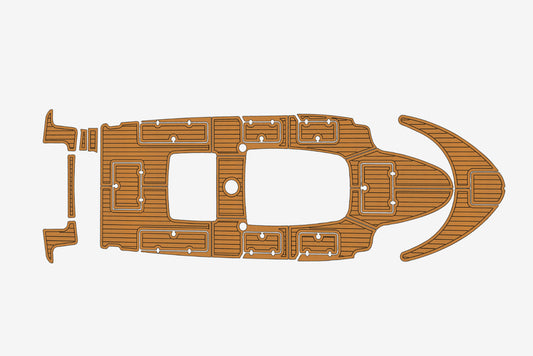 2007-2009 Chris Craft 29 Cockpit Swim platform 1/4"6mm EVA Foam faux mat floor